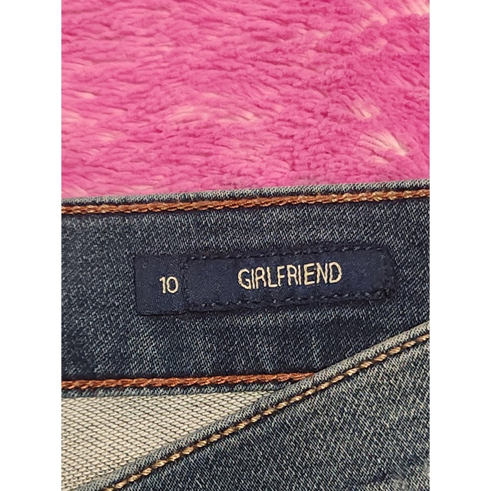 Seven7‎ Jeans Womens Size 10 34x23 Mid Rise Girlfriend Cropped Blue Stretch - Picture 5 of 13